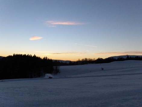 Záhradište in winter - sunset